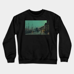 Shipping on the Clyde - John Atkinson Grimshaw Crewneck Sweatshirt